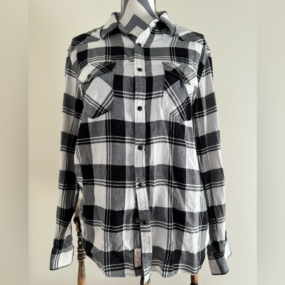 Men’s Lucky Brand Genuine Western Goods  Classic Fit Button Down Shirt‎ Size L